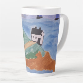Sommerküste und Blume Milchtasse