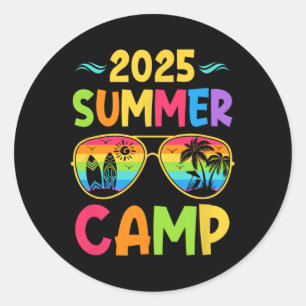 Sommerlager 2025 Sommerferien Matching Fam Runder Aufkleber