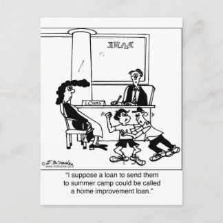 Sommerlager als Zuhause-Verbesserungsdarlehen Postkarte