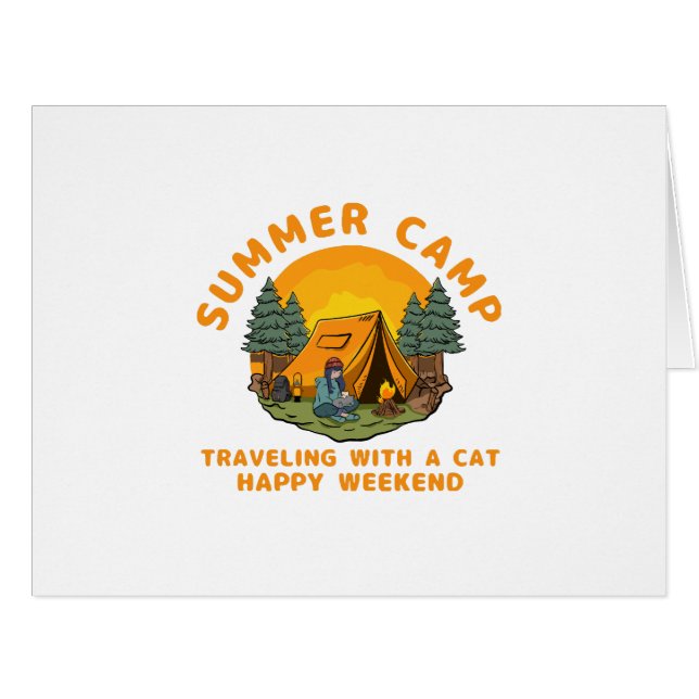 Sommerlager mit Katze (Vorderseite (Horizontal))