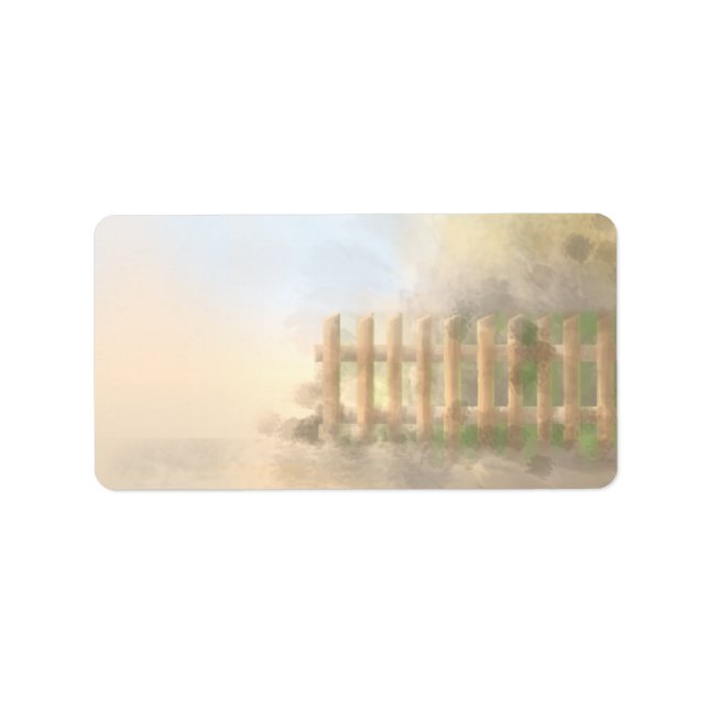 Sommerlandschaft Adressaufkleber (Vorne)