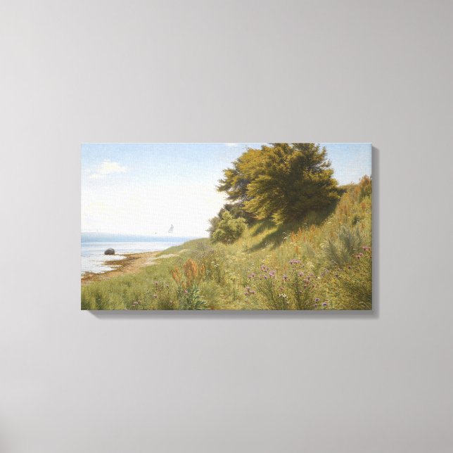 Sommerlandschaft am Meer (von Ludvig Kabell) Leinwanddruck (Vorderseite)