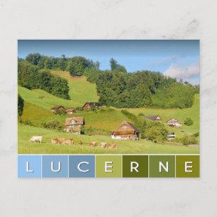 Sommerlandschaft in der Schweiz Postkarte