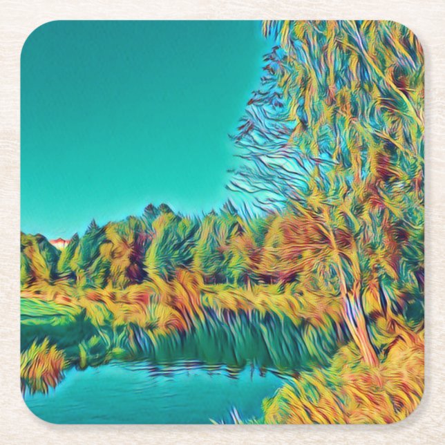 Sommerlandschaft Landschaft Untersetzer (Vorderseite)