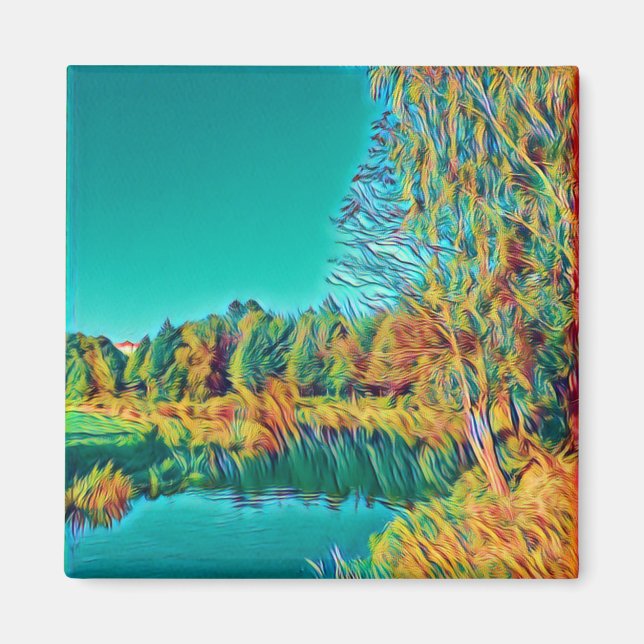 Sommerlandschaft Landschaftsmagnet Magnet (Vorne)