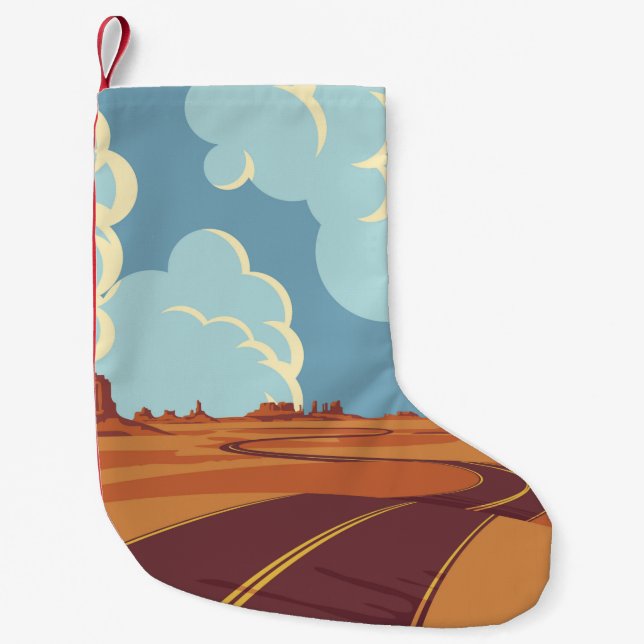 Sommerlandschaft mit einer leeren kurvenreichen St Kleiner Weihnachtsstrumpf (Vorderseite)