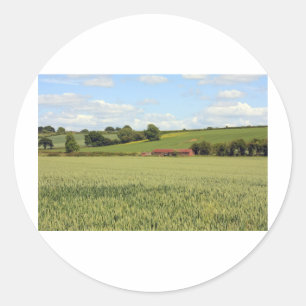 Sommerlandschaft Runder Aufkleber