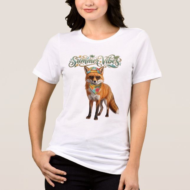 Sommerlaune Cooler Fuchs Tri-Blend Shirt (Vorderseite)