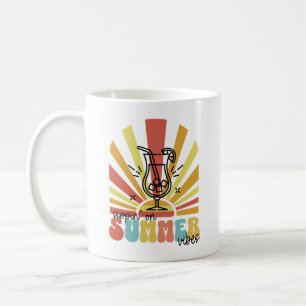 Sommerlaune genießen, Retro-Sonne, Cocktailglas Kaffeetasse