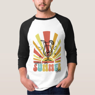 Sommerlaune genießen, Retro-Sonne, Cocktailglas T-Shirt