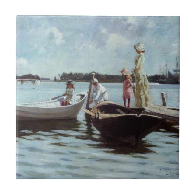 Sommerleben auf den Inseln (von Albert Edelfelt) Fliese (Vorderseite)