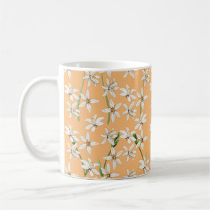 Sommerlemon-Blütenmuster Kaffeemaschine Tasse