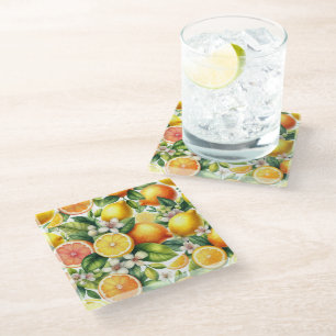 SOMMERLEMONS ORANGES & GRAPEFRUITS GLASUNTERSETZER