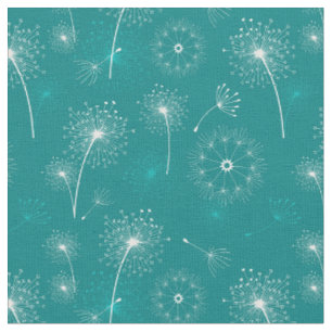 Sommerleuchter Aquamarin und Weiß-Blumenmuster Stoff