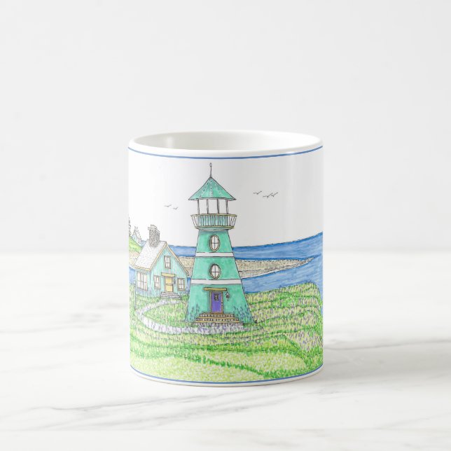 SommerLeuchtturm 3 Kaffeetasse (Mittel)