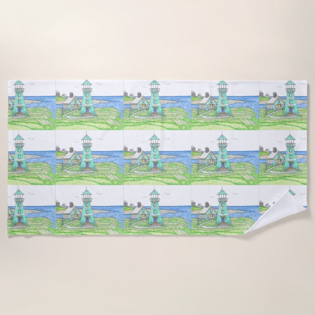 SommerLeuchtturm 3; Strandtuch (Vorderseite)