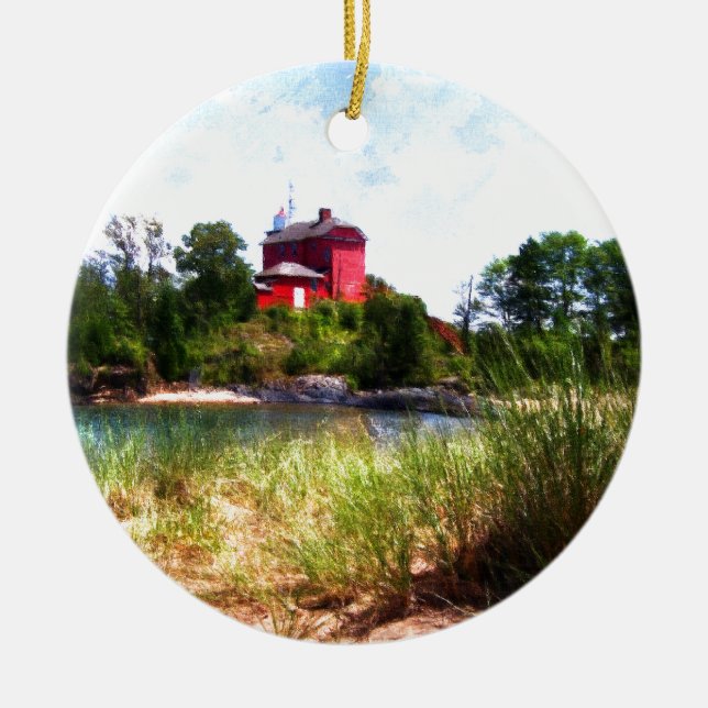 SommerLeuchtturm Keramikornament (Vorne)