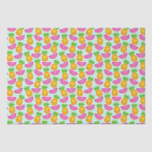 Sommerlich tropisches Ananas- und Wassermelonenmus Seidenpapier