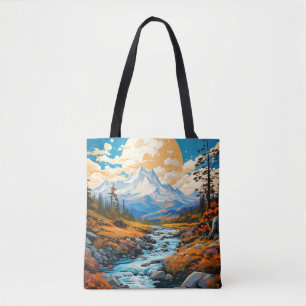 Sommerliche Außenlandschaft Flusstal Tasche