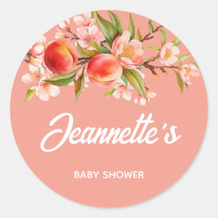 Sommerliche Babyparty im Obstgarten Runder Aufkleber
