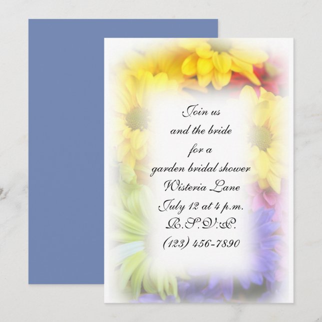 Sommerliche Blume 12x18 mit Umschlag Einladung (Vorne/Hinten)