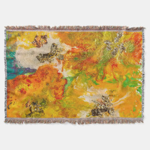 Sommerliche Blume abstrakt Orangengelb Decke
