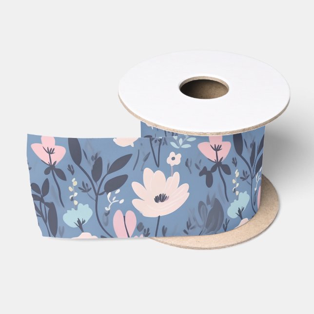 Sommerliche Blume Abstrakt Satinband (Spule)