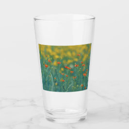Sommerliche Blume (Blumenfeld) (Rote Blume) Glas