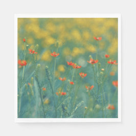 Sommerliche Blume (Blumenfeld) (Rote Blume) Serviette