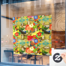 Sommerliche Blume Fensteraufkleber