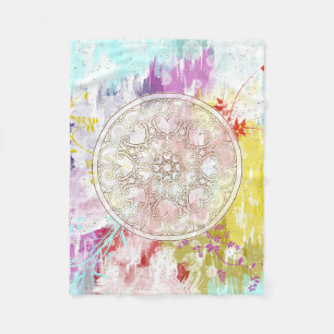 Sommerliche Blume Fleecedecke