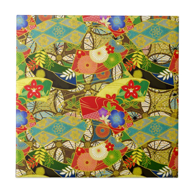 Sommerliche Blume Fliese (Vorderseite)