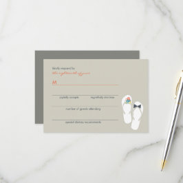Sommerliche Blume Hochzeit von Bräunungs- und Erdf RSVP Karte