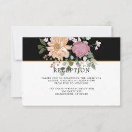Sommerliche Blume | Hochzeitsempfangskarte