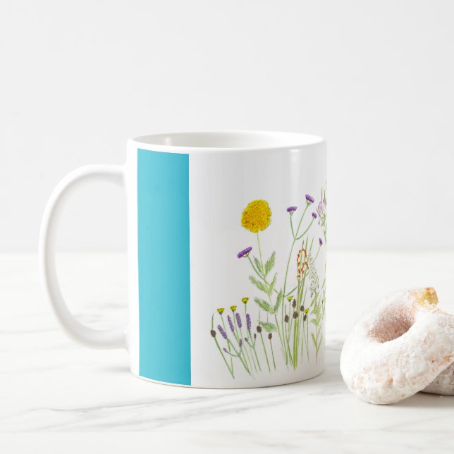 Sommerliche Blume Kaffeetasse (Mit Donut)