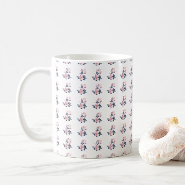 Sommerliche Blume Kaffeetasse (Mit Donut)