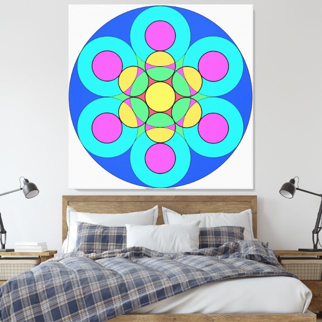 Sommerliche Blume Leinwanddruck (Insitu (Schlafzimmer))