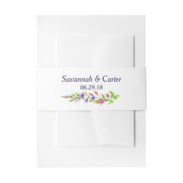 Sommerliche Blume Personalisiert Hochzeit Einladungsbanderole