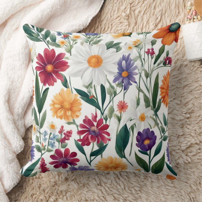 Sommerliche Blume überall auf der Printwerbung Kis Kissen (Decke)