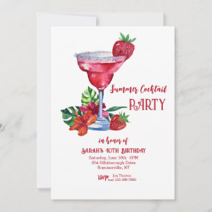 Sommerliche Cocktailparty Einladung