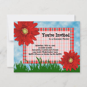Sommerliche Einladung zum Picnic Cookout, helle, r