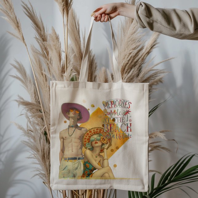 Sommerliche Erinnerungen im Beach Tote Bag Tragetasche (Von Creator hochgeladen)