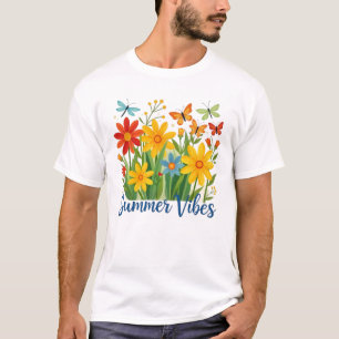 Sommerliche Florale Motive mit Schmetterlingen-645 T-Shirt