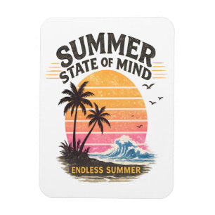 Sommerliche Gemütsverfassung Vintage Magnet