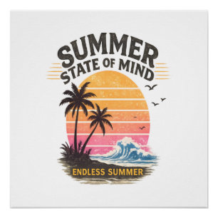 Sommerliche Gemütsverfassung Vintage Poster