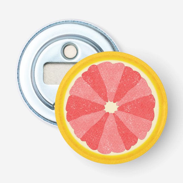 Sommerliche Grapefruit halbe Neuheit Retro Frucht Flaschenöffner (Vorderseite)