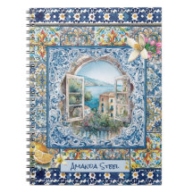 sommerliche italienische floralblaue Kacheln Zitru