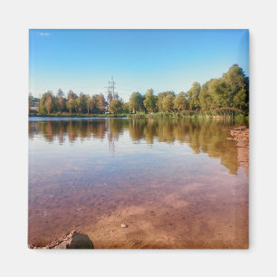Sommerliche Landschaft im ländlichen Raum Quadrati Magnet