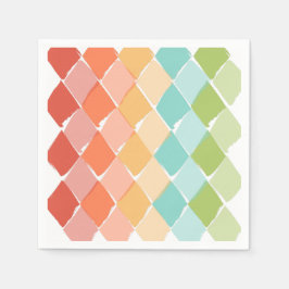 Sommerliche lebhafte Farben Muster Napkins Serviette
