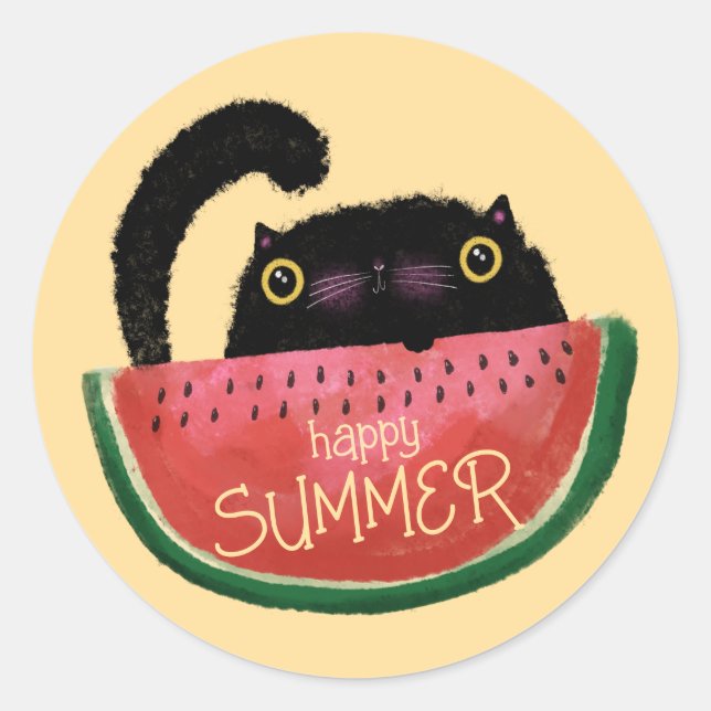 Sommerliche Leckerei Runder Aufkleber (Vorderseite)